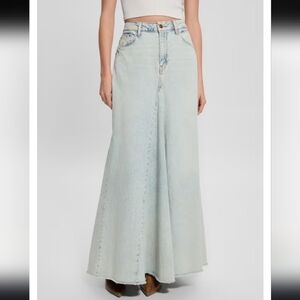 Guess -Sz M/29- Women's Light Blue Denim Maxi Skirt